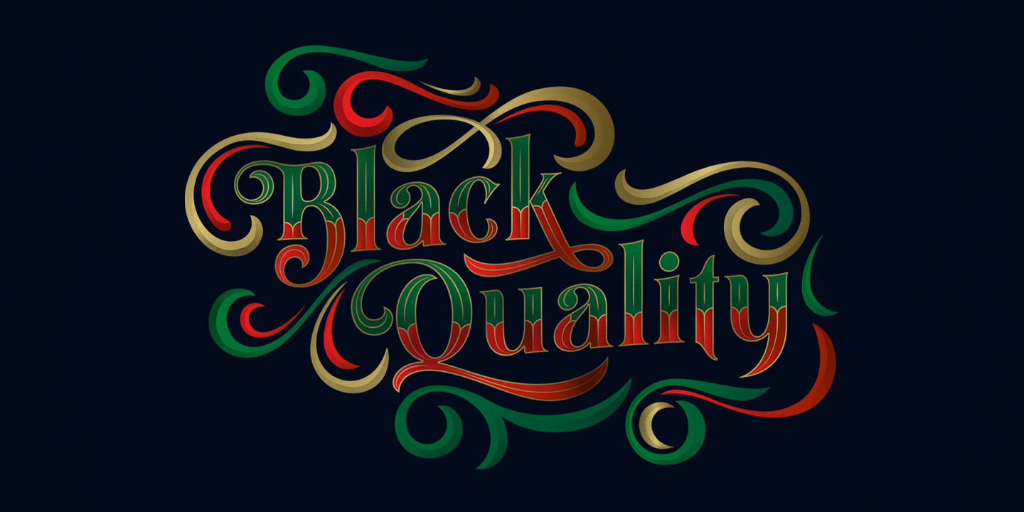 Image of Black Quality Font