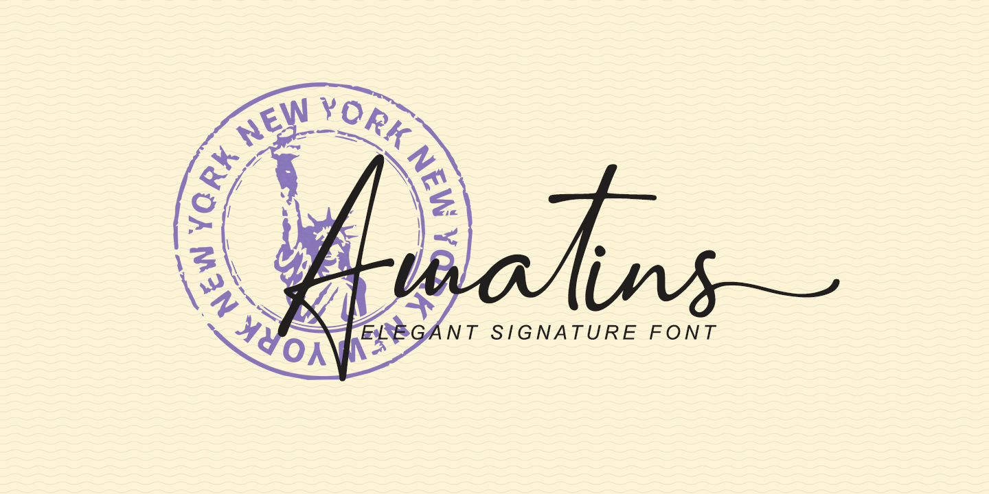 Image of Amatins Regular Font