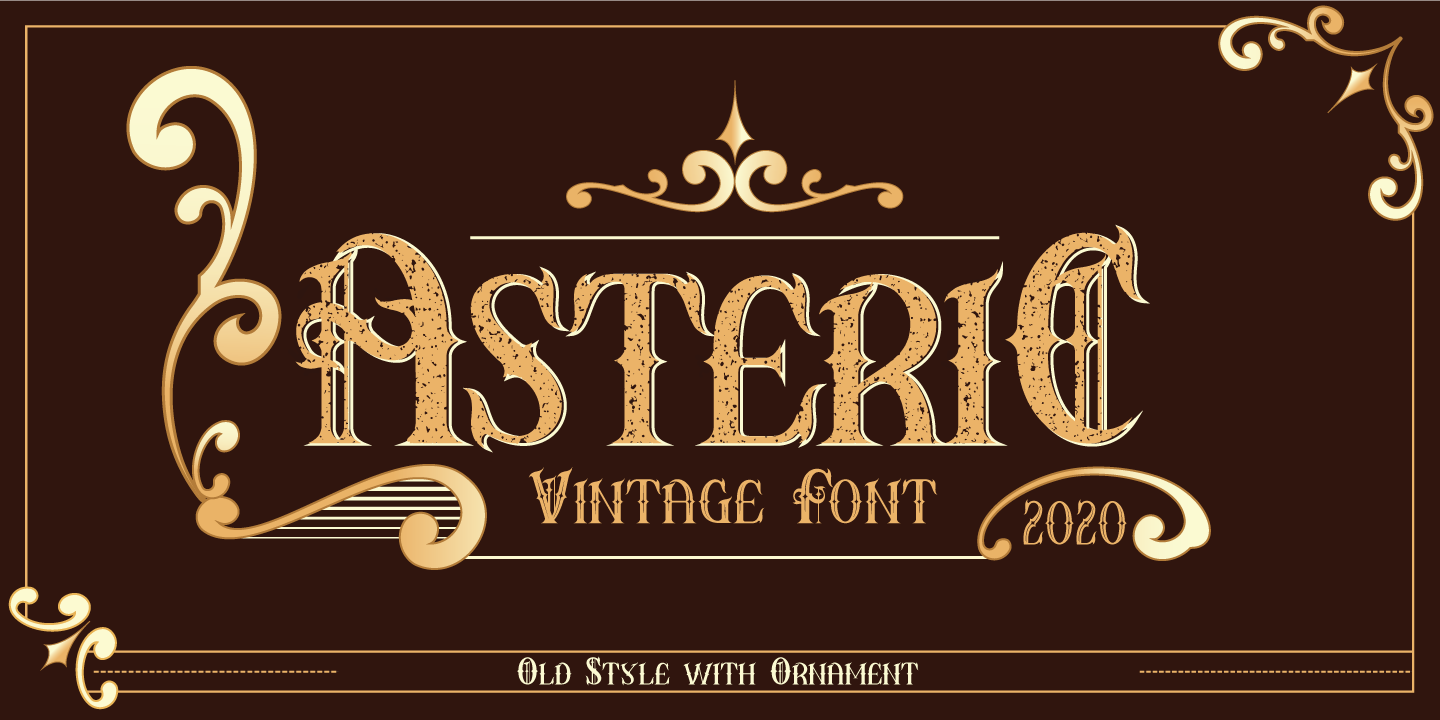 Image of Asteric Vintage Font
