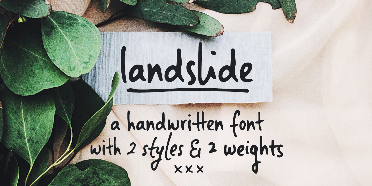 Image of Landslide Regular font