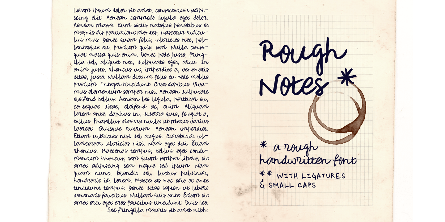 Image of Rough Notes Regular font