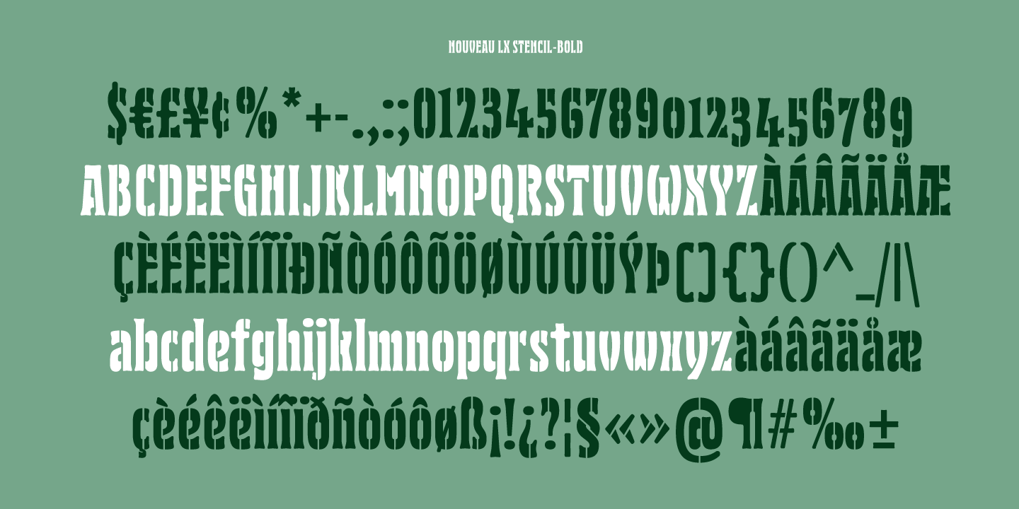 Nouveau LX Stencil