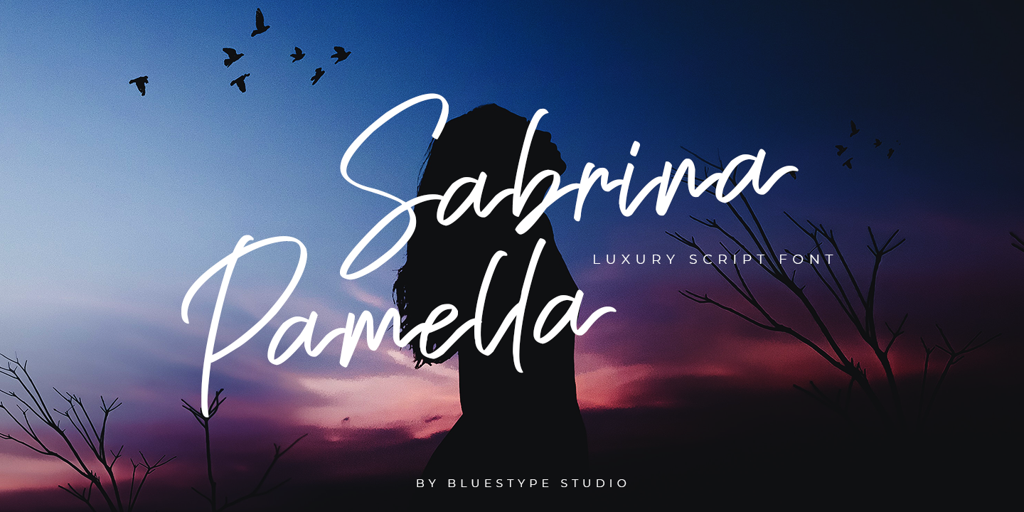 Image of Sabrina Pamella Regular font