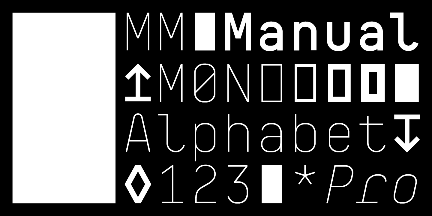 Image of BB Manual Mono (Pro) Text Hairline Font