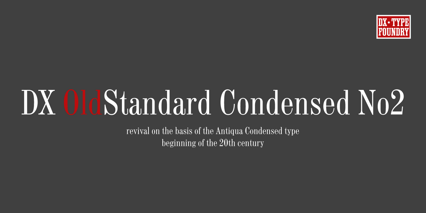 Image of DXOldStandard Condensed No2 Regular font