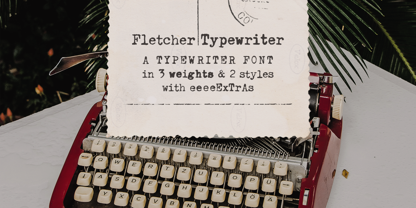 Image of Fletcher Typewriter Font