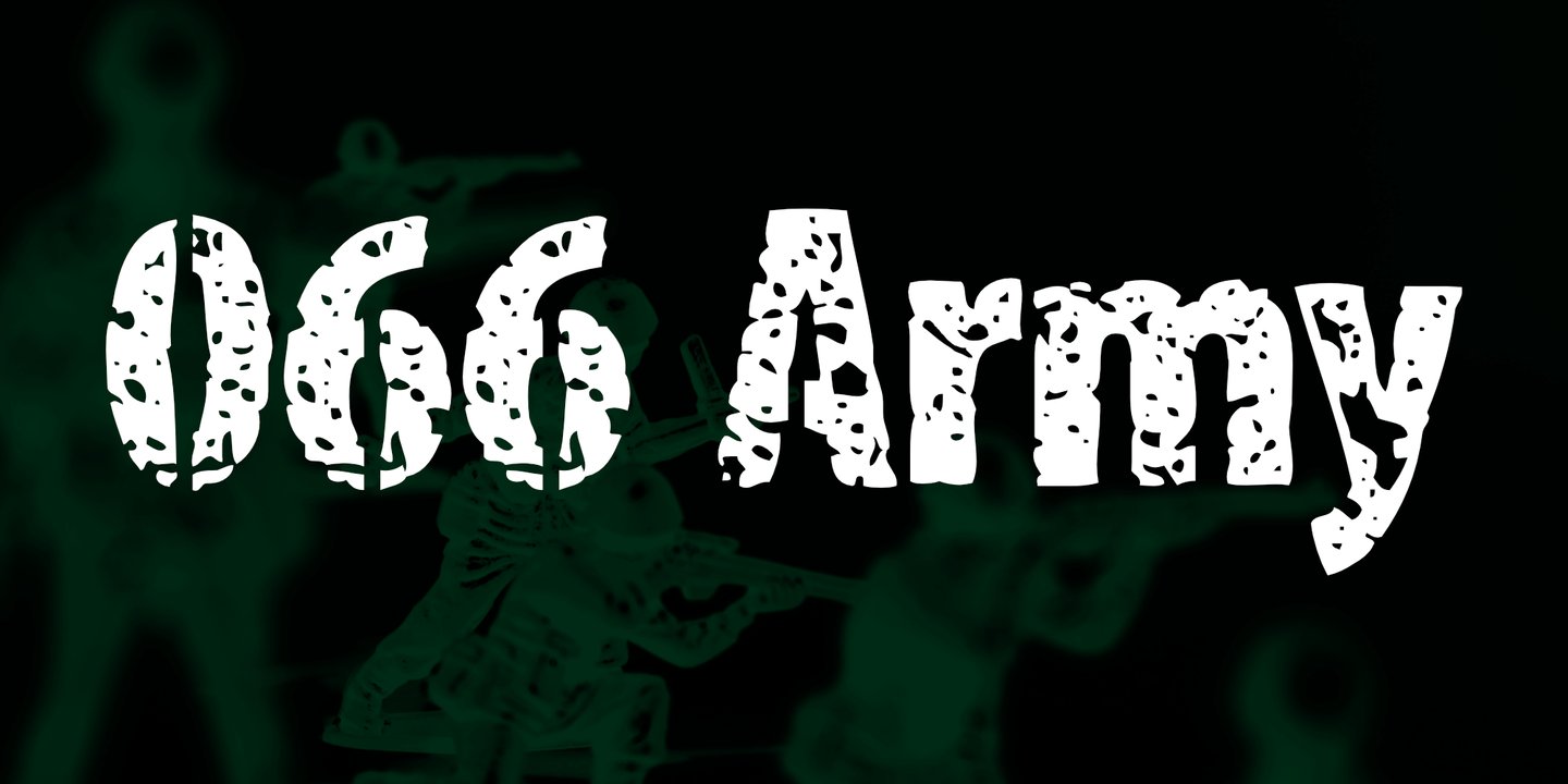 Image of 066 Army Regular font