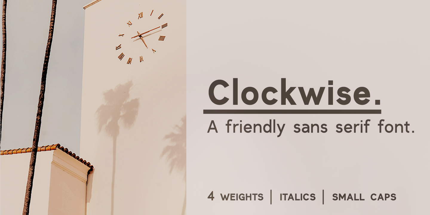 Image of Clockwise Bold Italic Font