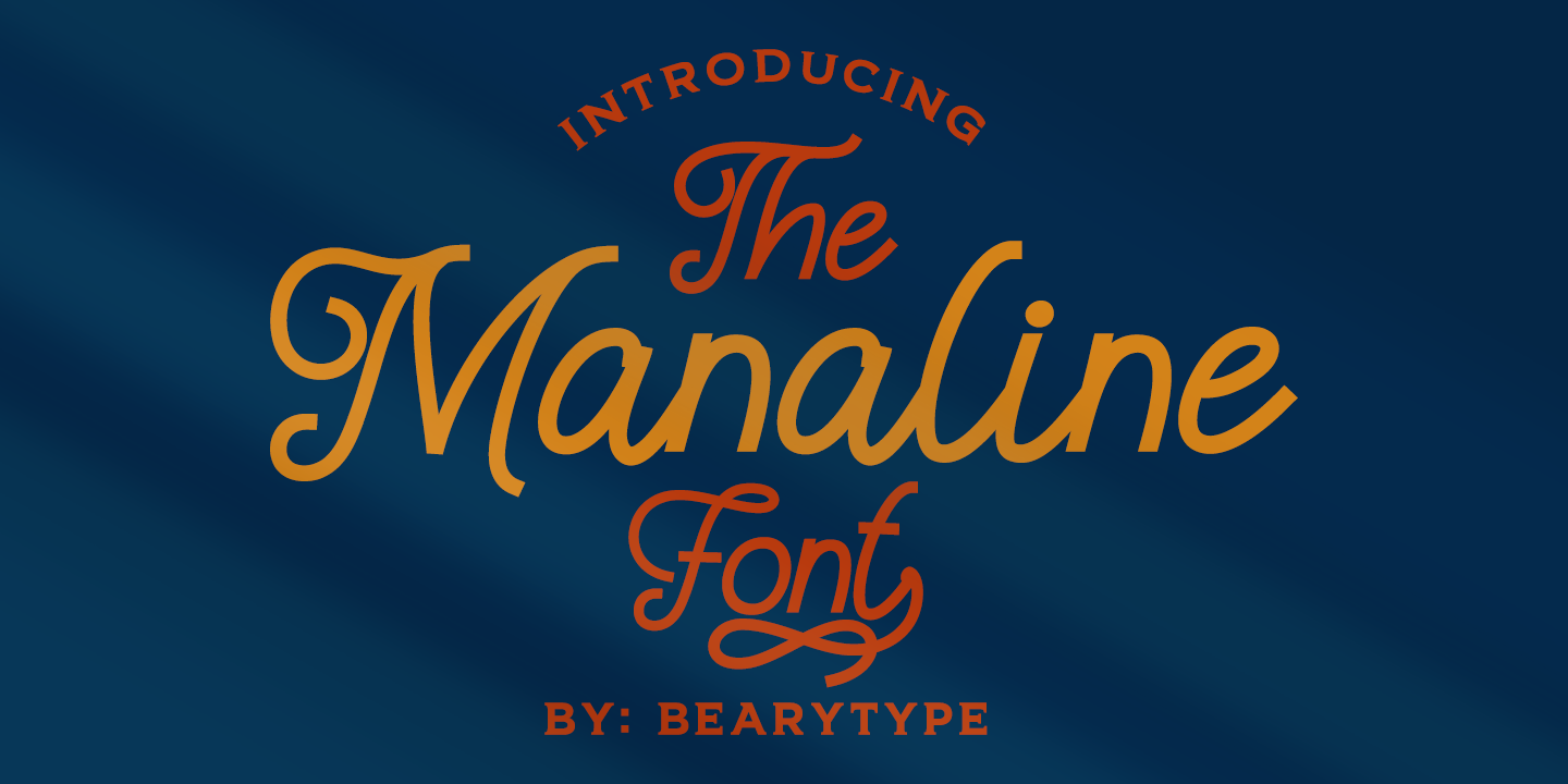 Image of Manaline Regular Font