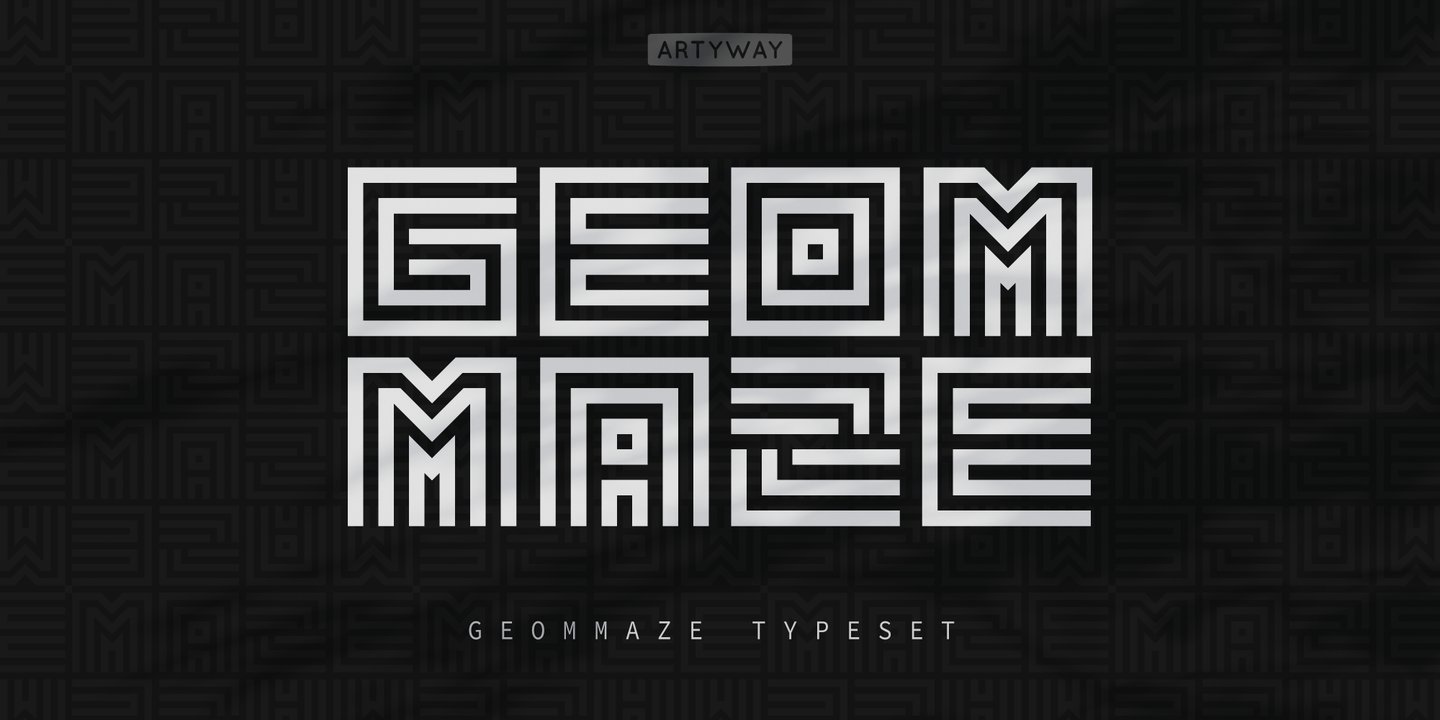 Image of Geommaze Thin font