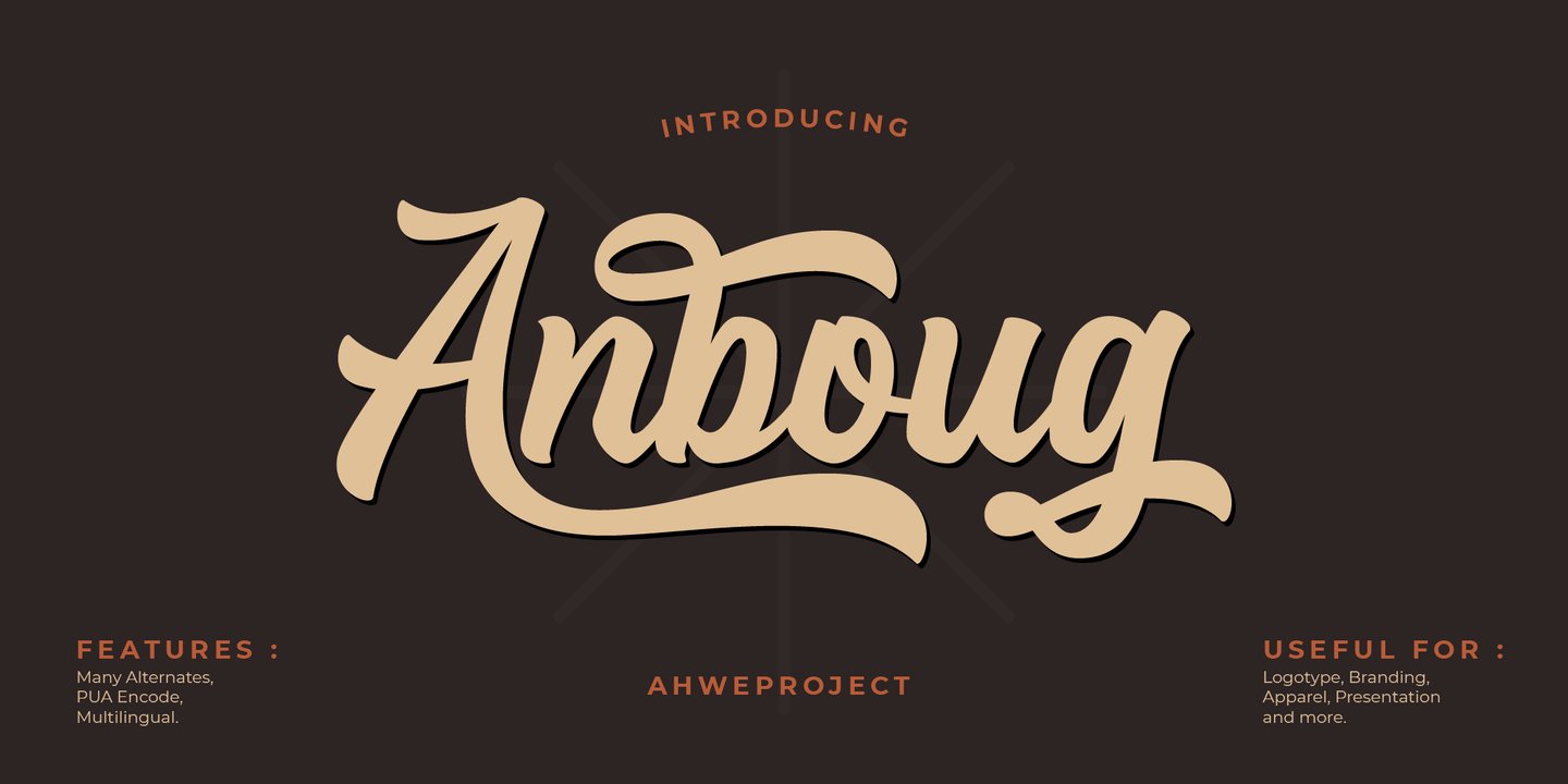Image of Anboug Regular Font