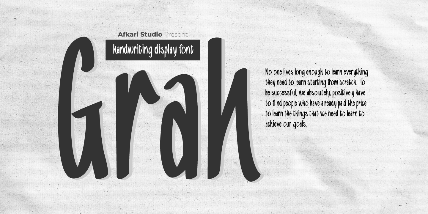 Image of Grah Handwritten Display Font font