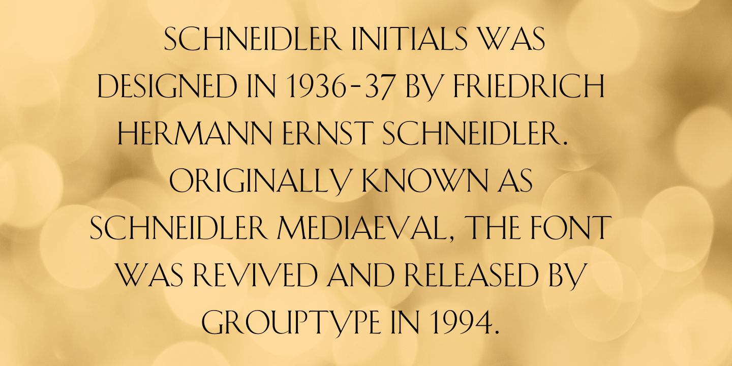 Schneidler Initials