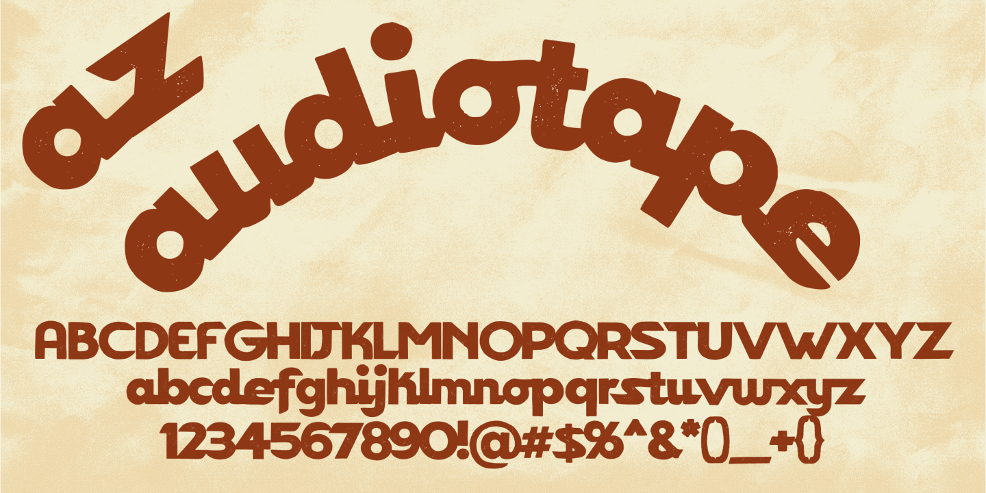 Image of AZ Audiotape Font