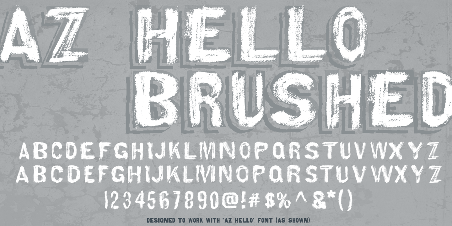 Image of AZ Hello Brushed Font