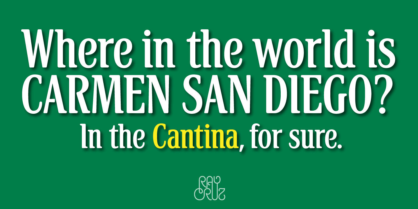 Image of Cantina font