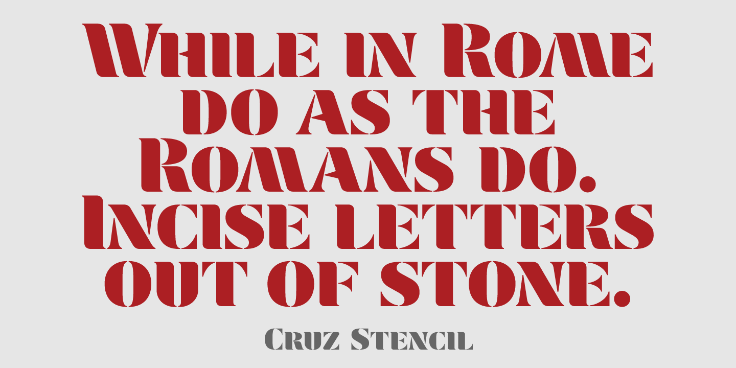 Image of Cruz Stencil font