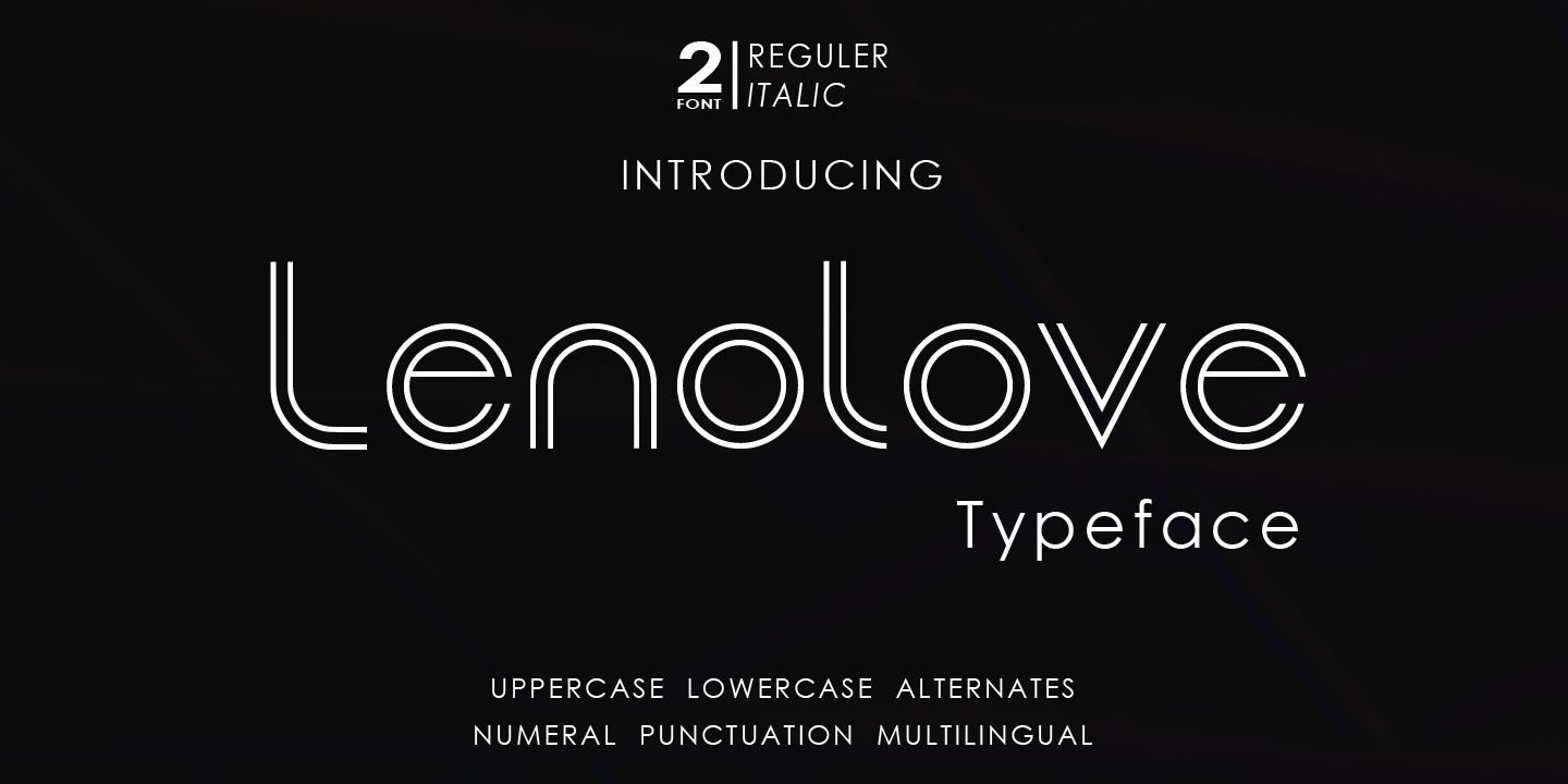 Image of Lenolove Italic Font