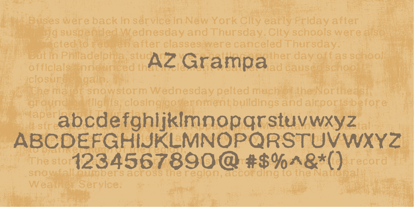 Image of AZ Grampa Font