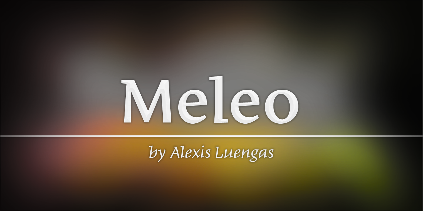 Image of Meleo SemiBold Italic Font
