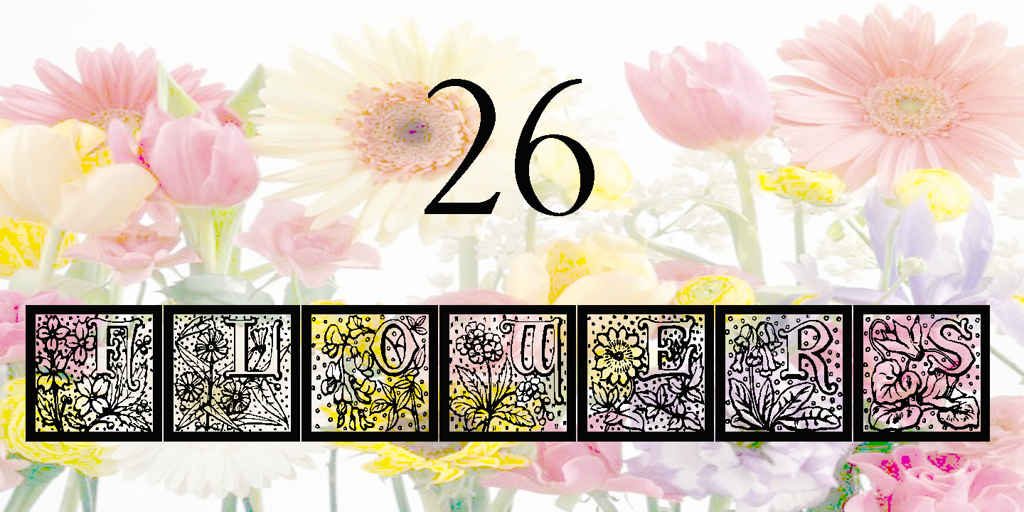 Image of 26 Flowers Font