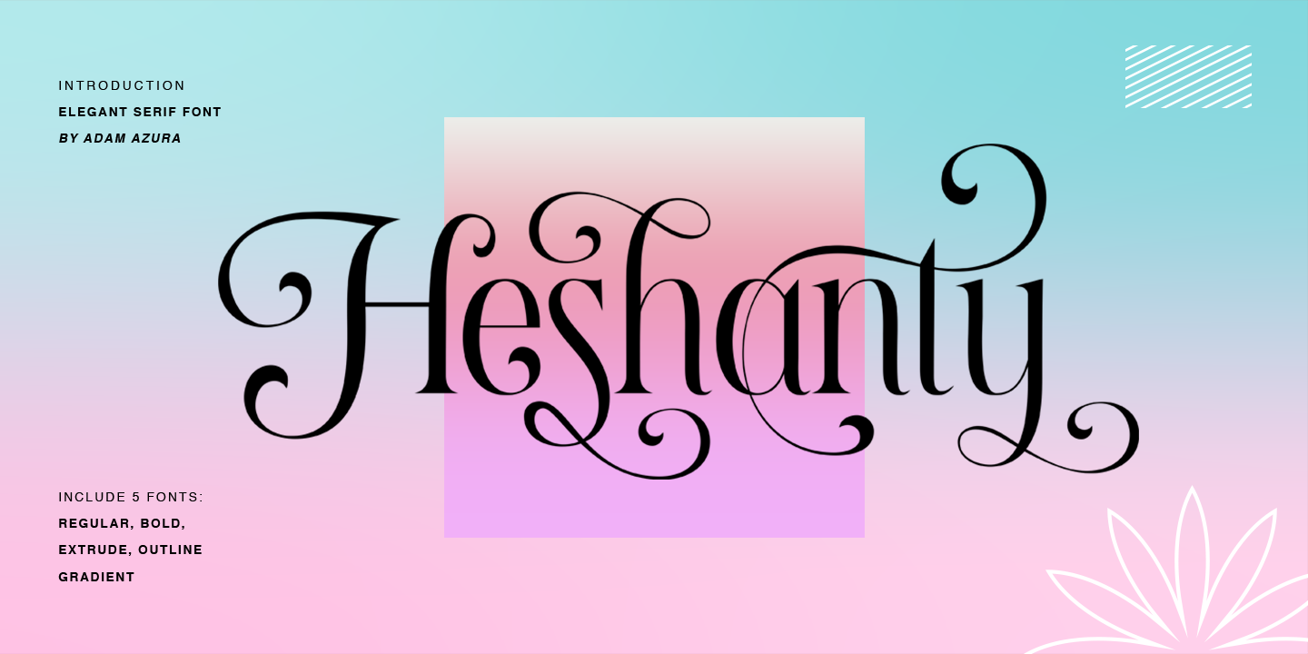 Image of Heshanty Regular Font
