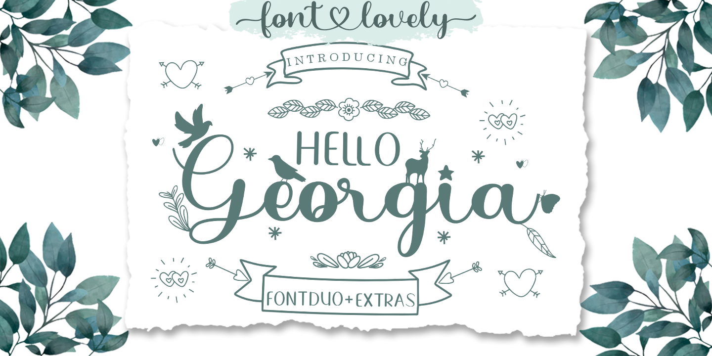 Image of Hello Georgia Script Font