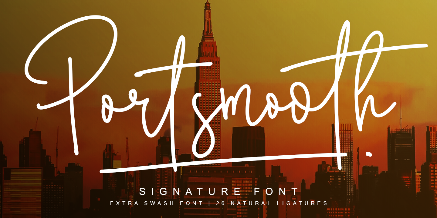 Image of Portsmooth Signature Font