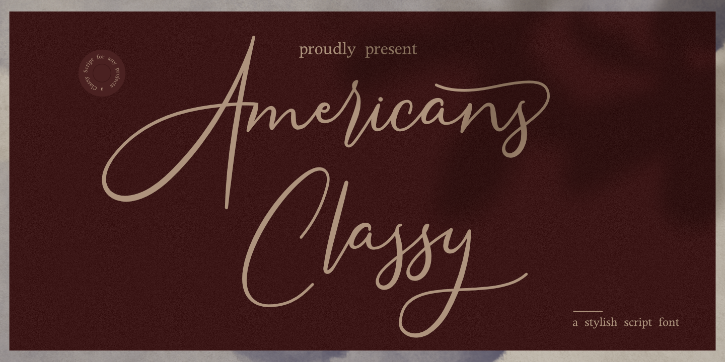 Image of Americans Classy Font