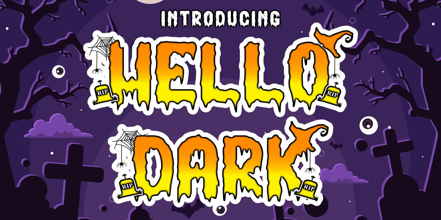 Image of Hello Dark Regular Font