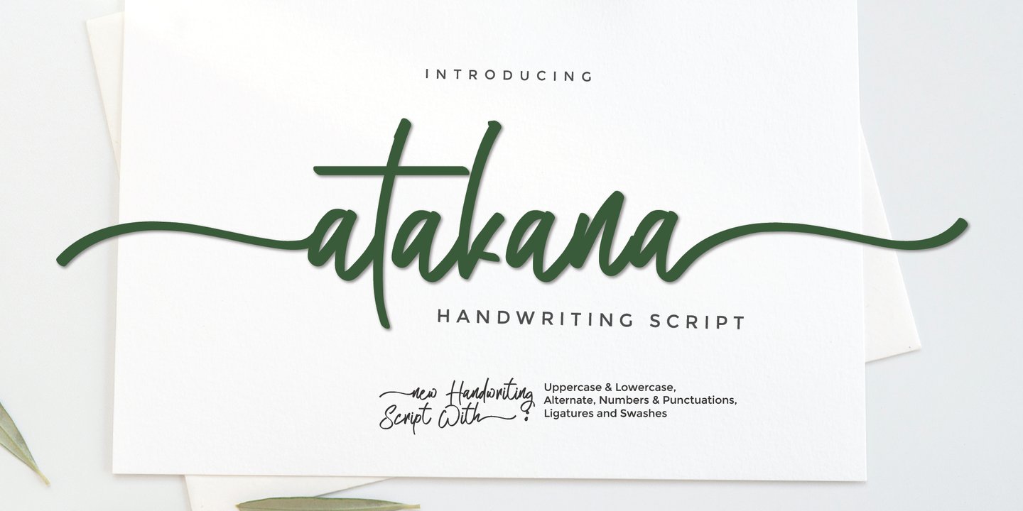 Image of Atakana Script Regular Font