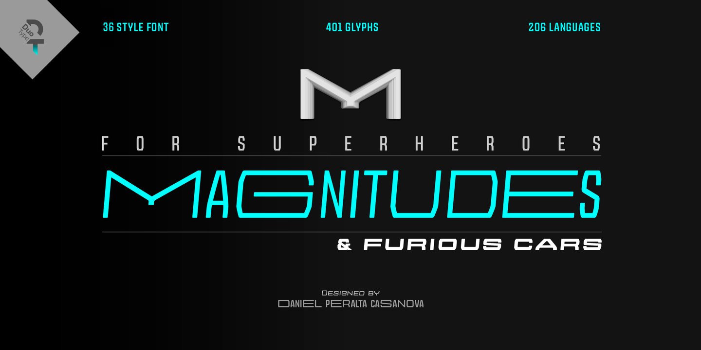 Image of Magnitudes Light Condensed font