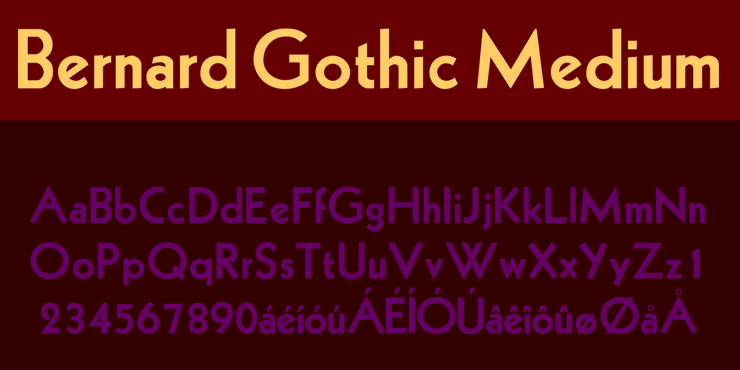 Bernhard Gothic Medium