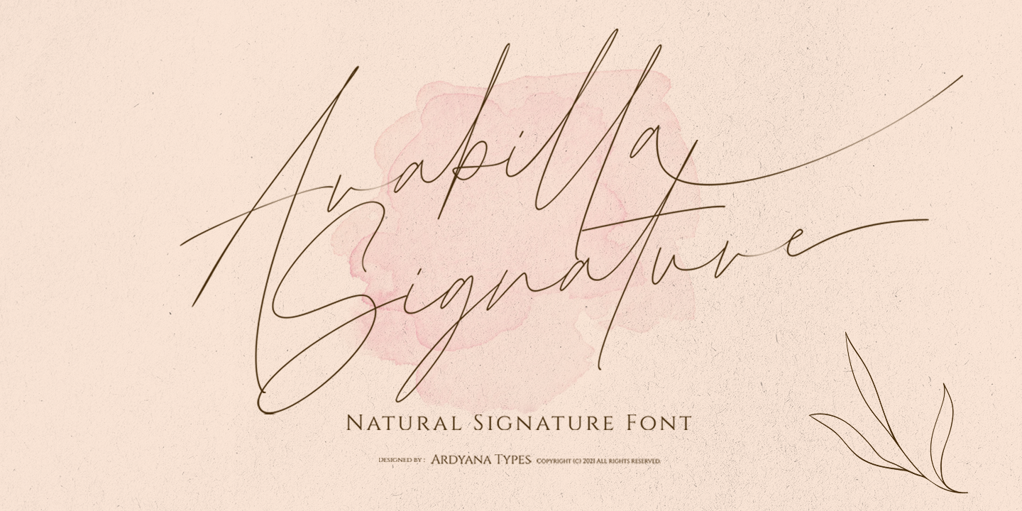 Image of Arabilla Signature Font