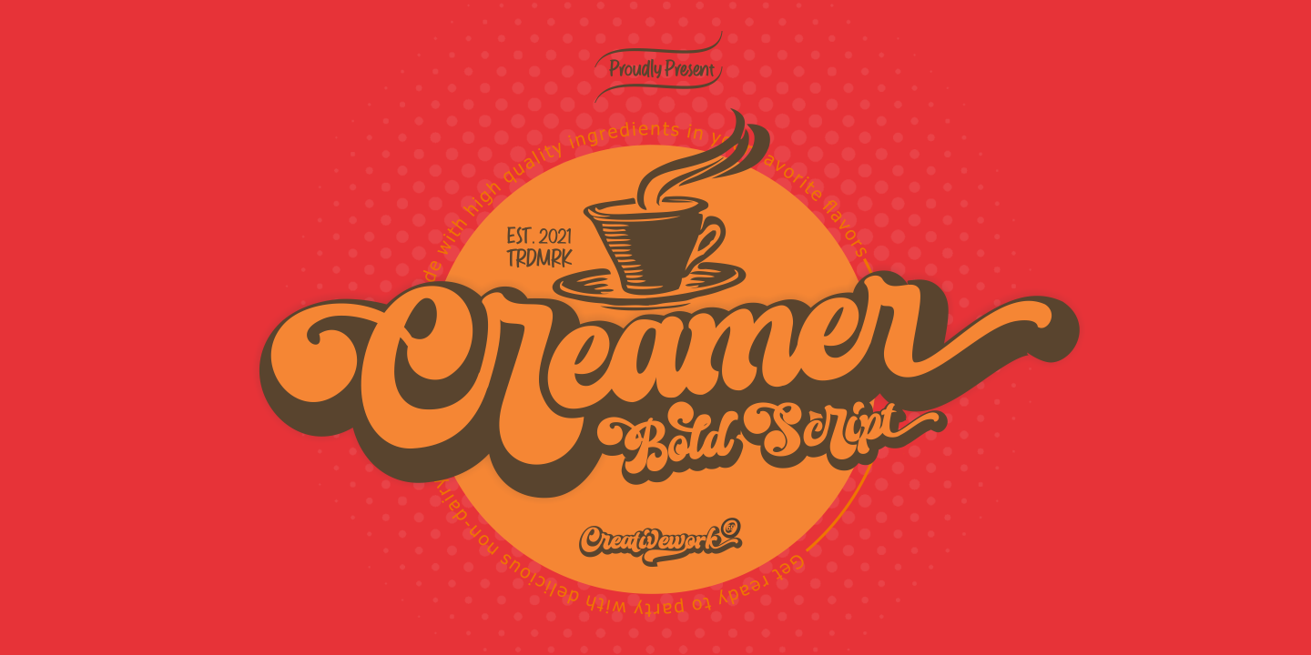 Image of Creamer Regular font