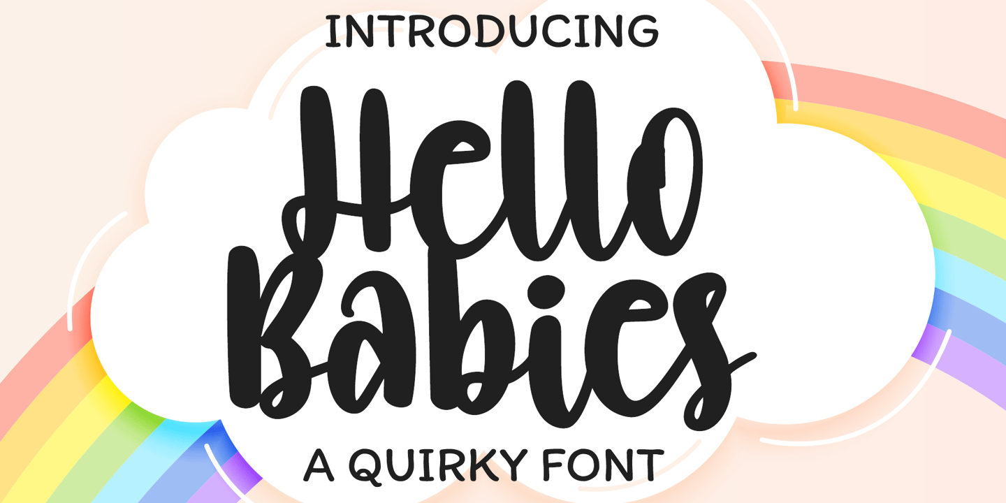 Image of Hello Babies Regular Font