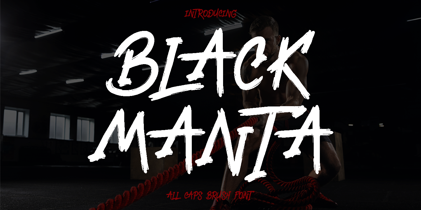 Image of Black Manta Brush Regular font