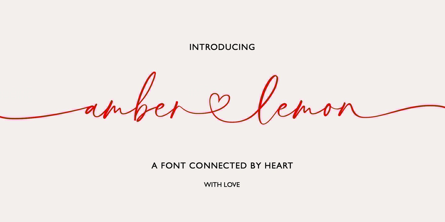 Image of Amber Lemon Regular font