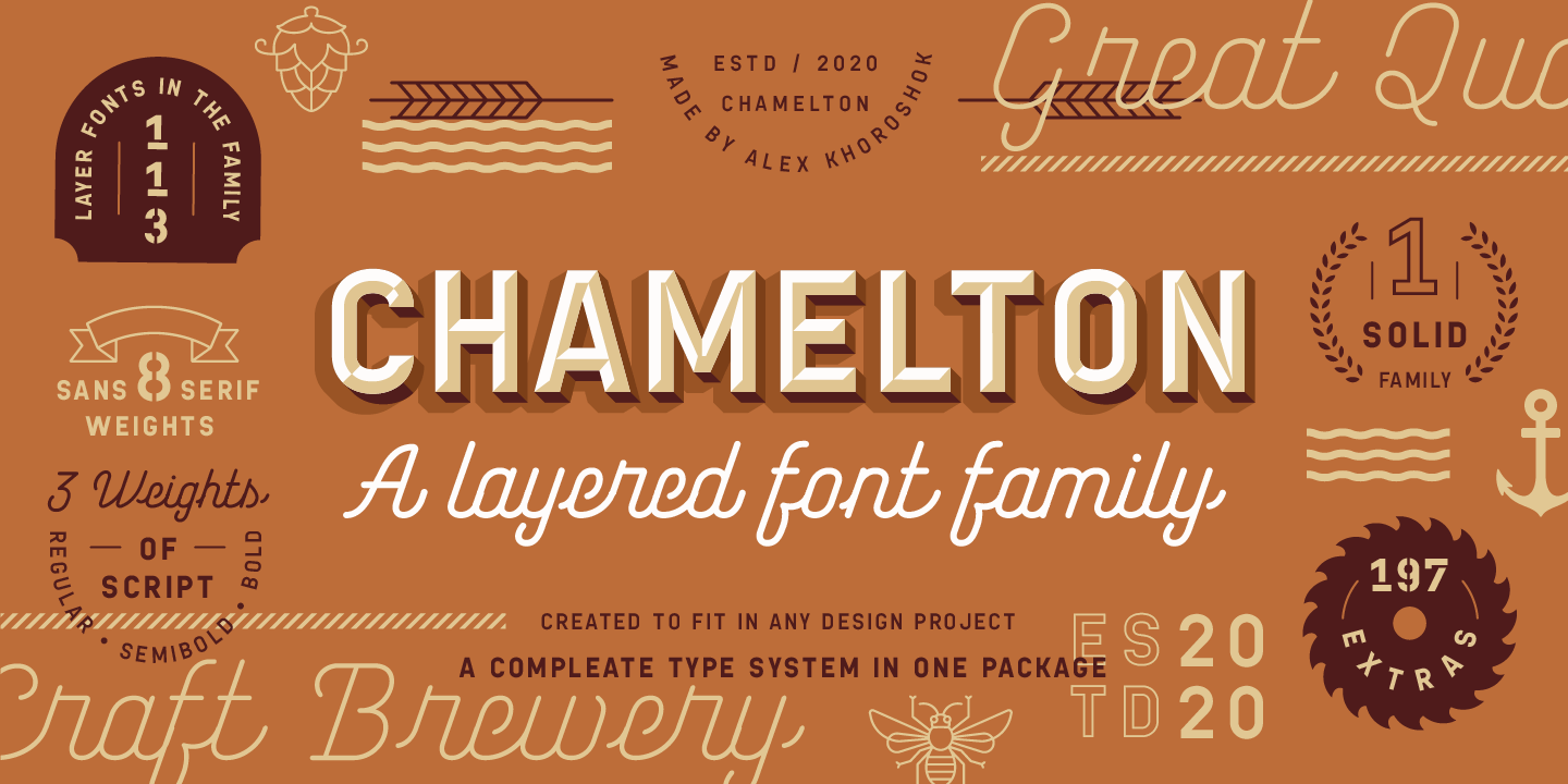 Image of Chamelton 10 Display Thin Font