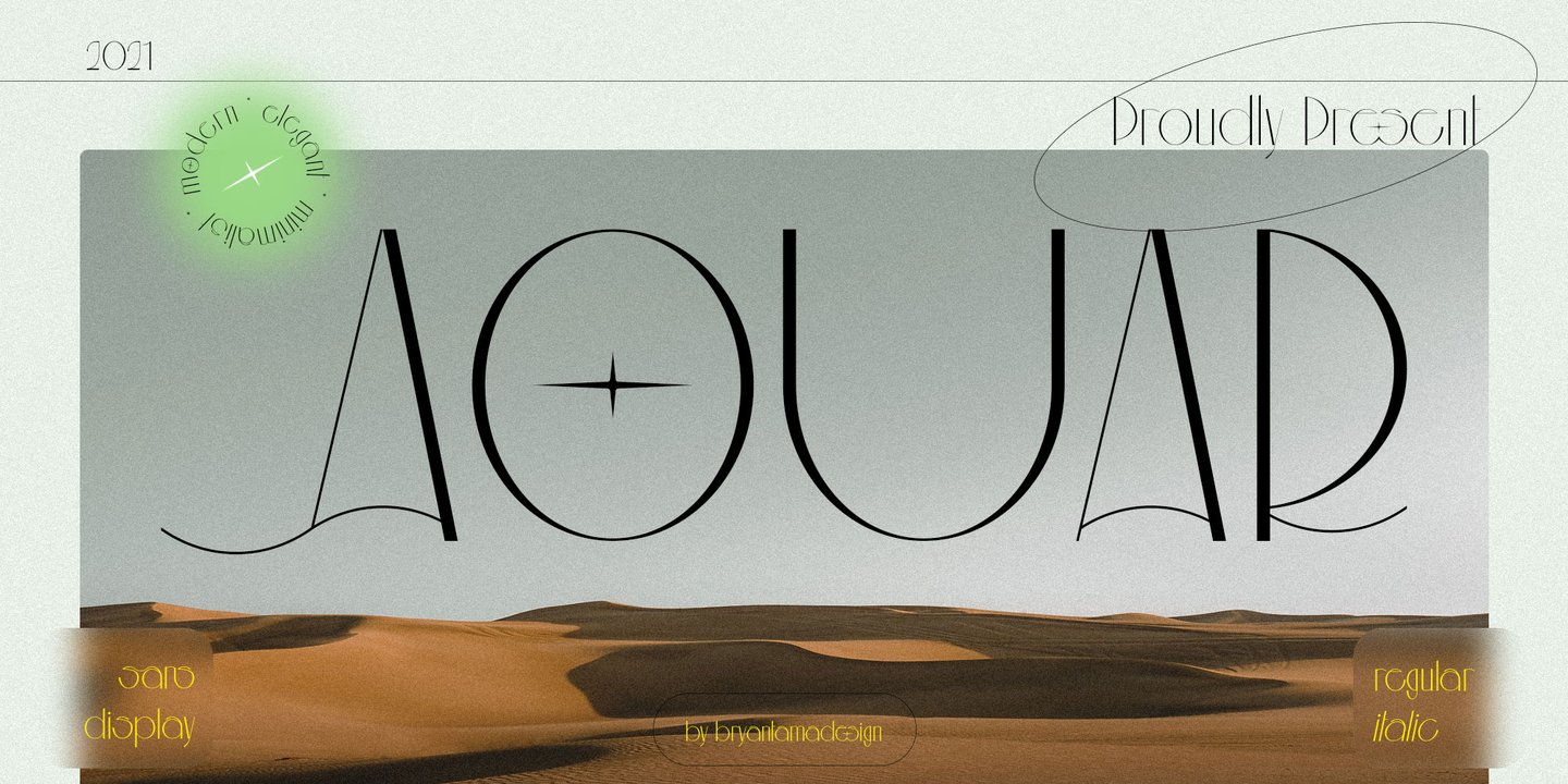 Image of Aouar Regular Font