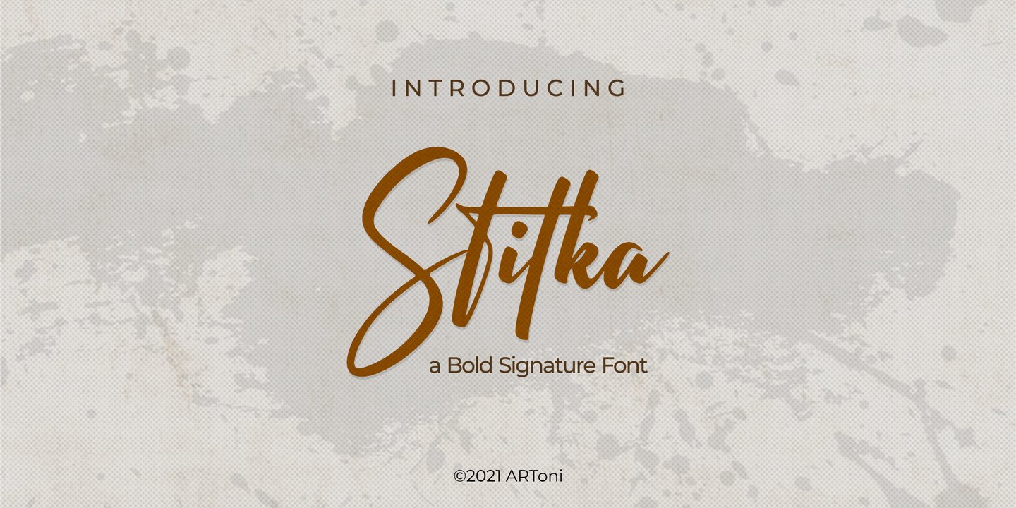 Image of Stitka Signature Font