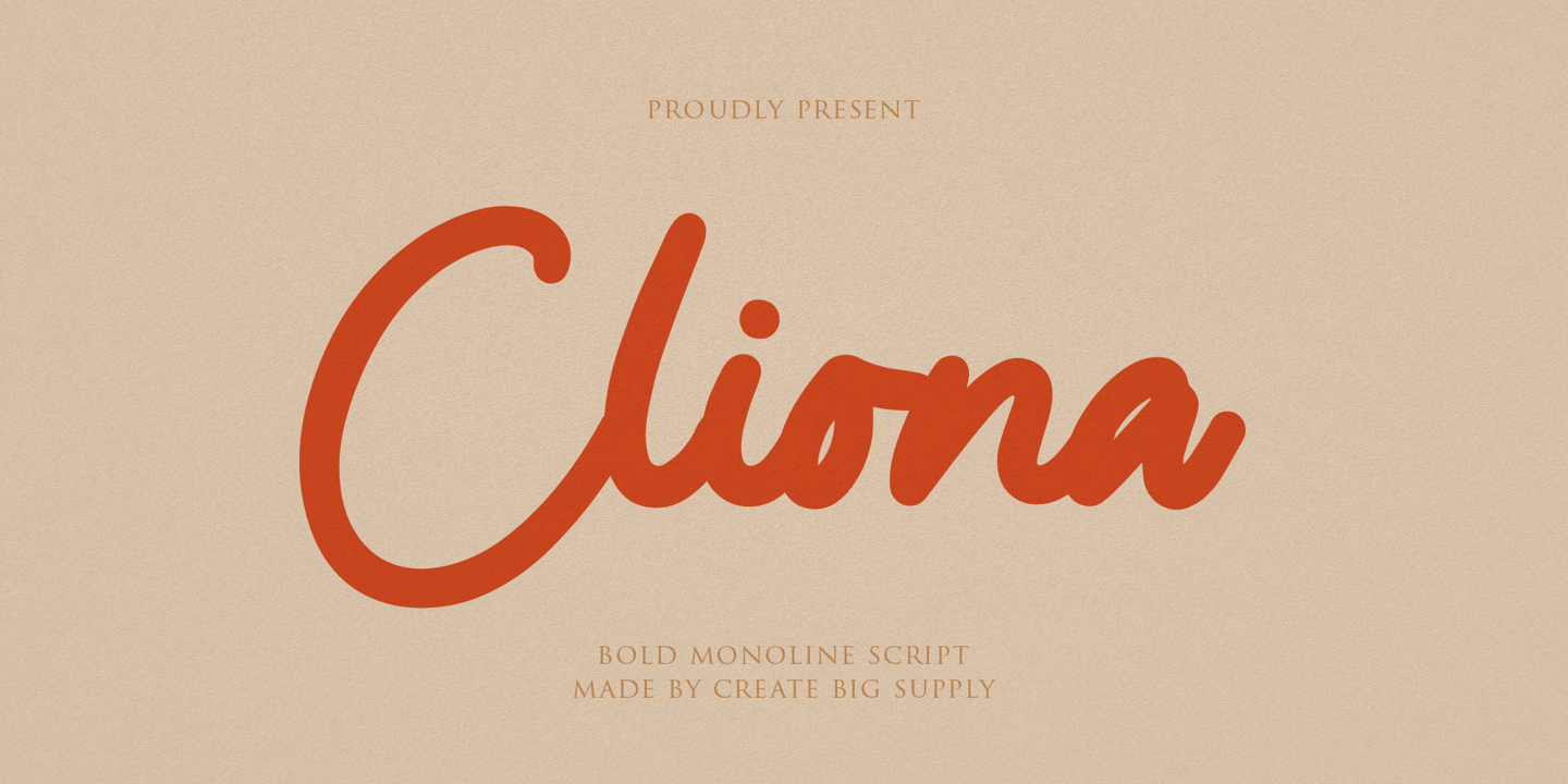Image of Cliona Regular font