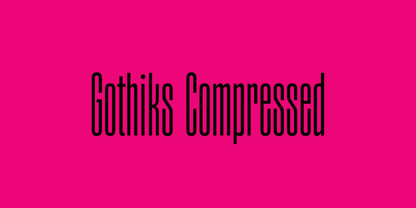 Image of Gothiks Compressed Font