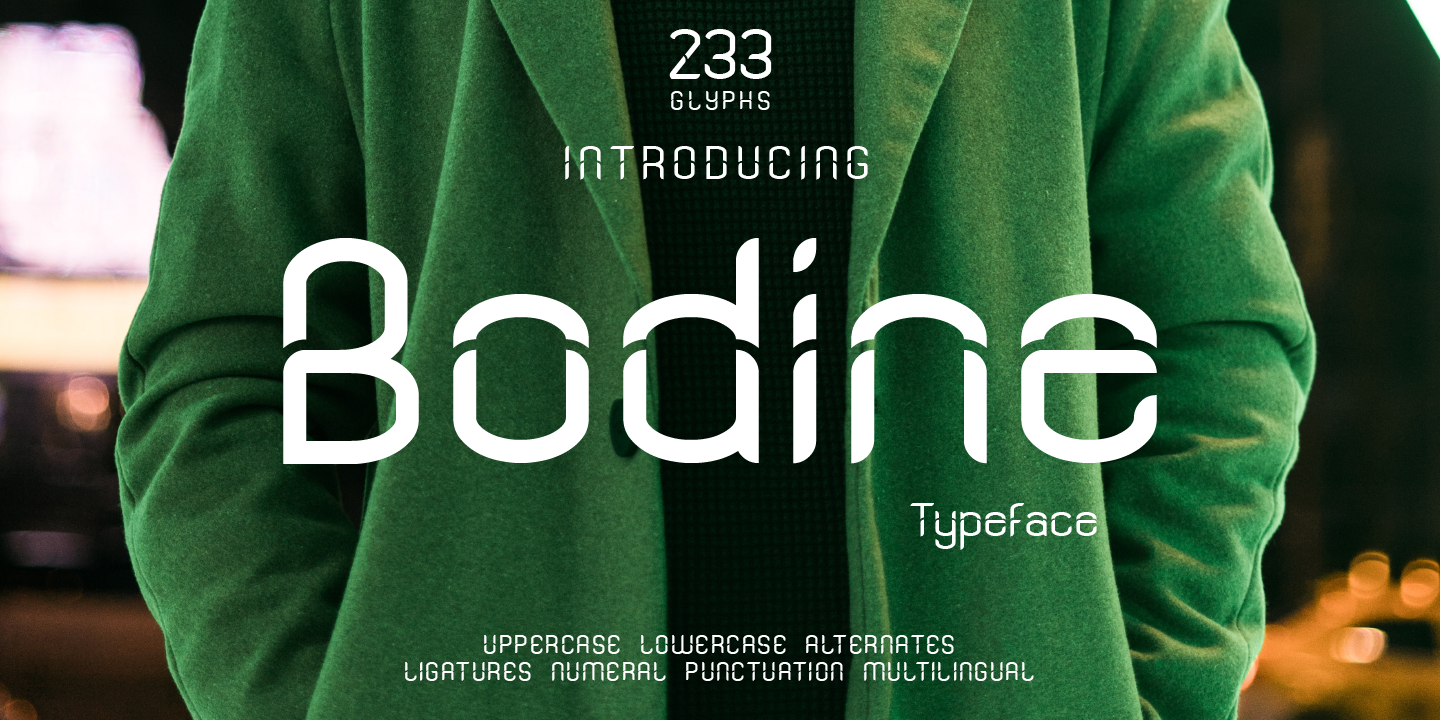 Image of Bodine Regular Font