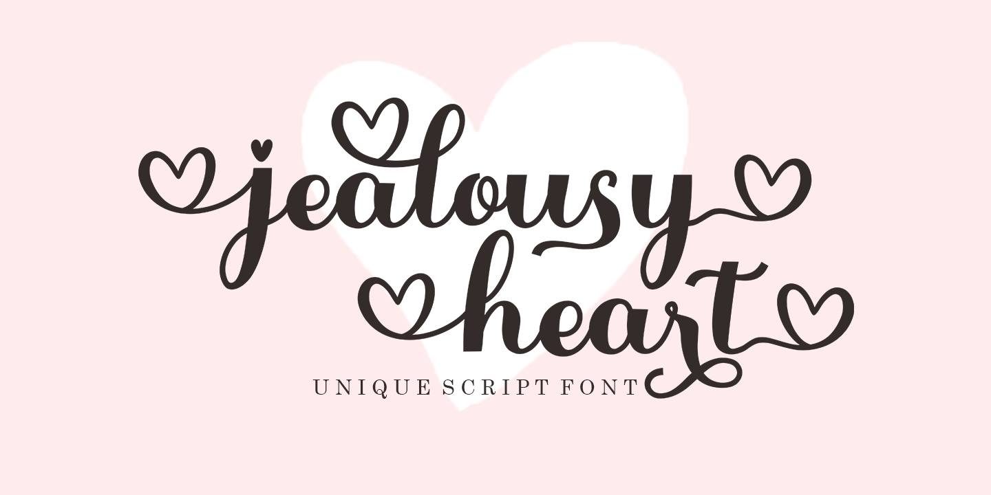Image of Jealousy Heart Font