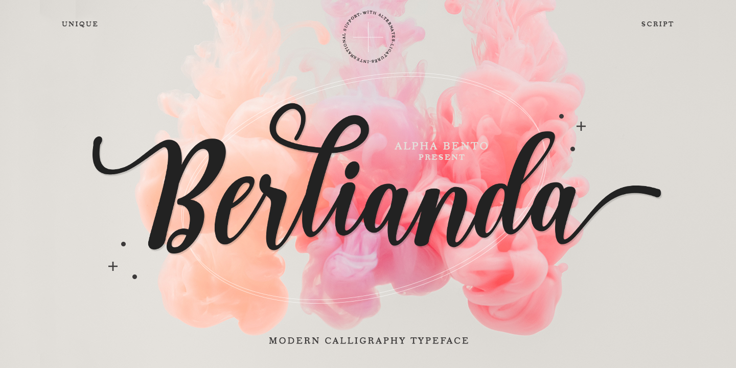 Image of Berlianda Script Regular Font