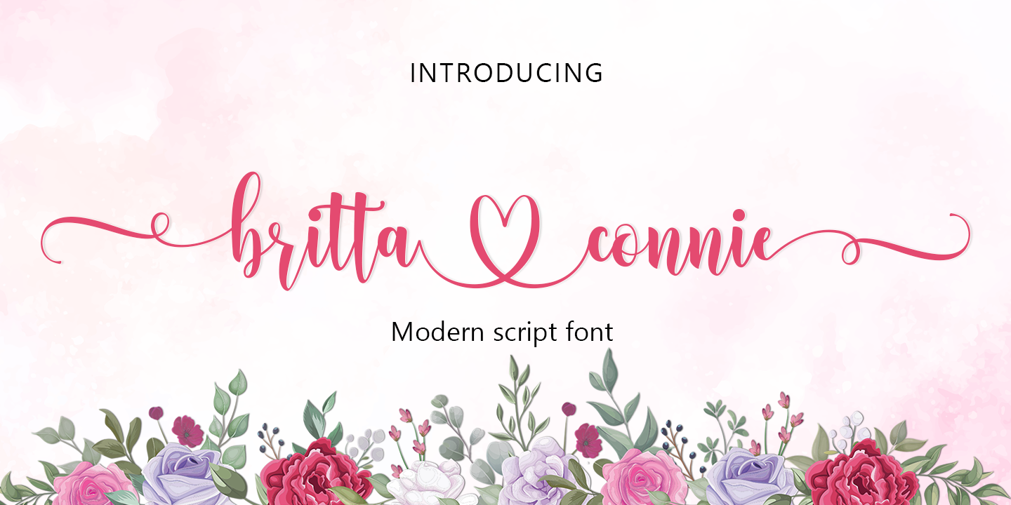 Image of Britta Connie Regular Font