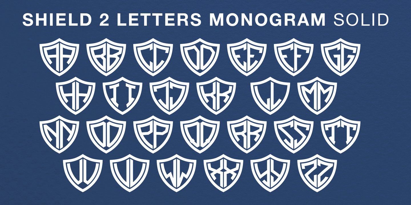 Shield 2 Letters Monogram