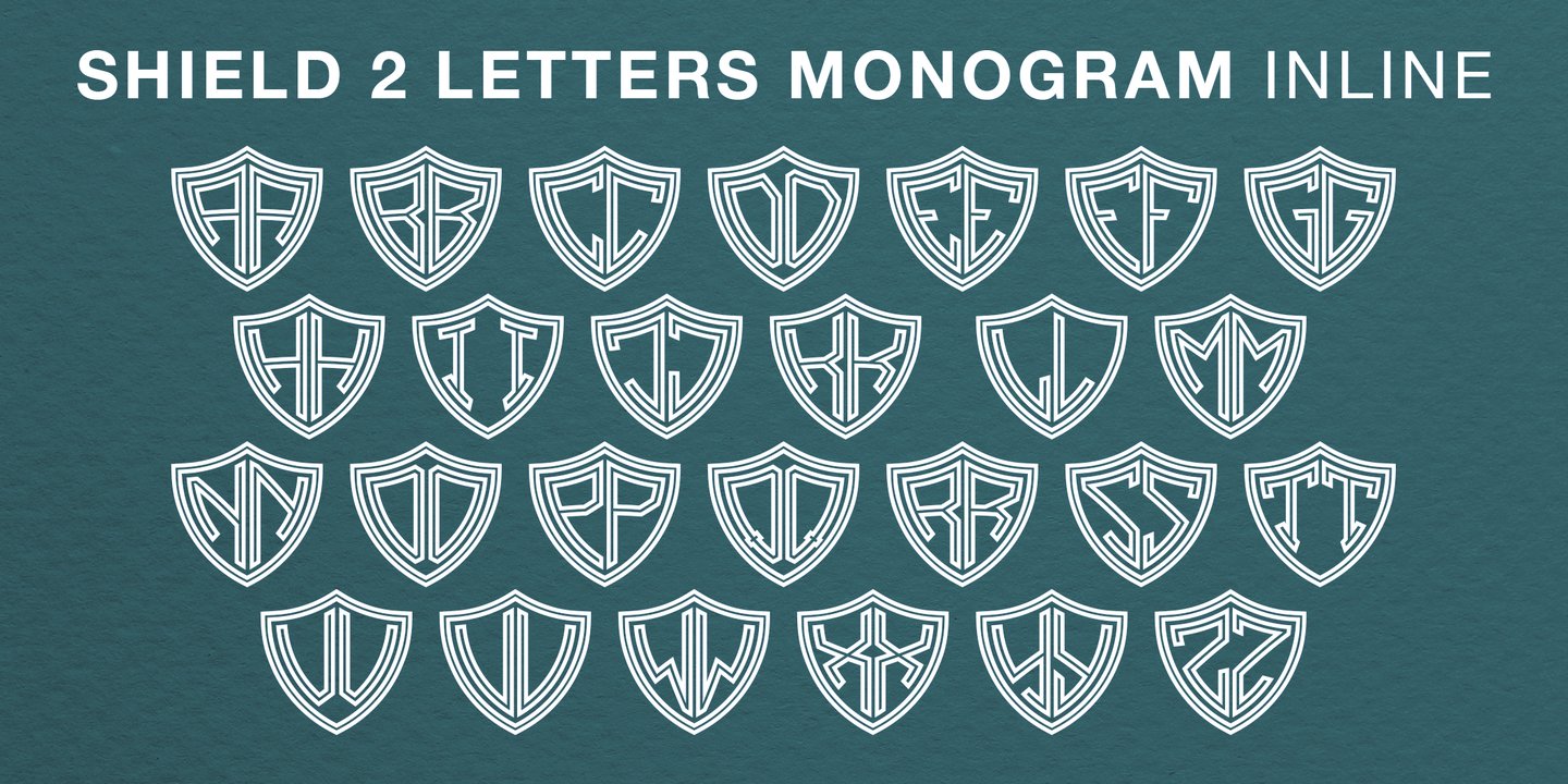 Shield 2 Letters Monogram
