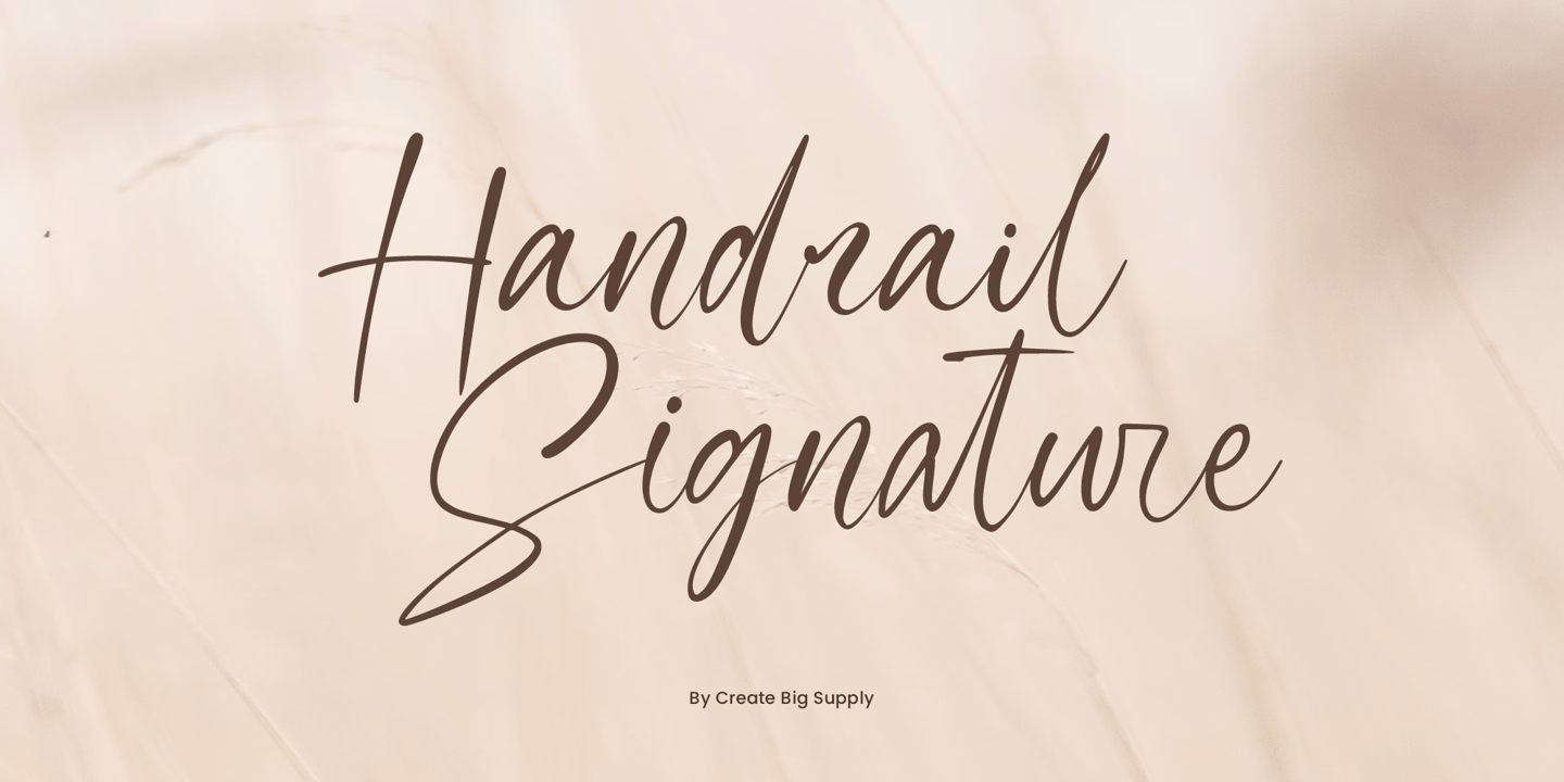 Image of Handrail Signature Regular font
